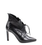 MARY - Czarne botki krótkie na szpilce