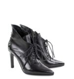MARY - Czarne botki krótkie na szpilce - obrazek 2
