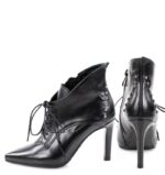 MARY - Czarne botki krótkie na szpilce - obrazek 4