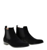 MATILDA - Czarne botki wsuwane na płaskim obcasie - obrazek 2