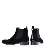 MATILDA - Czarne botki wsuwane na płaskim obcasie - obrazek 3