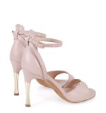 MEGAN - Różowe sandałki na szpilce licowa skóra - obrazek 4