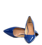 MICHELLE - Niebieskie szpilka na kaczuszce z lakierowanej skóry - obrazek 5