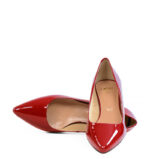 MICHELLE - Czerwone szpilka na kaczuszce z lakierowanej skóry - obrazek 5