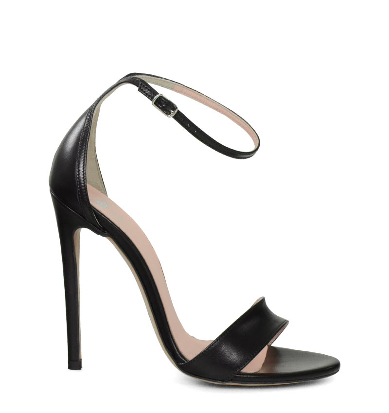 natalie-black-lico-5.jpg NATALIE - Czarne sandały na wysokiej szpilce z licowej skóry - obrazek 1