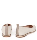 NIKA - Beżowe baleriny z lamówką na podeszwie - obrazek 2