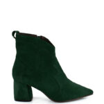 PEGGY- ciemno zielone botki na słupku