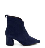 PEGGY- granatowe botki na słupku