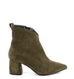 PEGGY- Ciemno zielone (khaki) botki na słupku