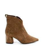 PEGGY- brązowe botki na słupku