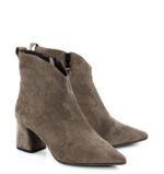 PEGGY- ciemno beżowe botki na słupku - obrazek 2