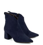PEGGY- granatowe botki na słupku - obrazek 2
