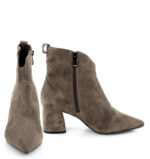 PEGGY- ciemno beżowe botki na słupku - obrazek 3