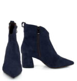 PEGGY- granatowe botki na słupku - obrazek 3