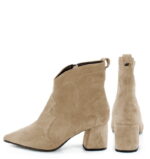 PEGGY- jasno beżowe botki na słupku - obrazek 4