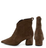 PEGGY- ciemno brązowe botki na słupku - obrazek 4