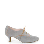 PILAR - Szare buty treningowe do tańca, lamówka beżowa