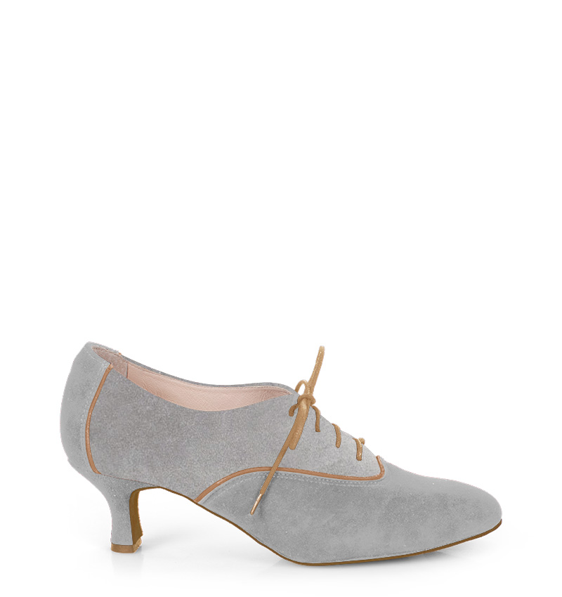 pilar-02-szary_bezowy.jpg PILAR - Szare buty treningowe do tańca, lamówka beżowa - obrazek 1