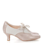 PILAR - Różowo beżowe buty treningowe do tańca, beżowa lamówka