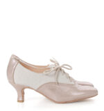 PILAR - Różowo beżowe buty treningowe do tańca, beżowa lamówka