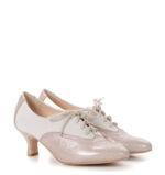 PILAR - Różowo beżowe buty treningowe do tańca, beżowa lamówka - obrazek 2