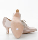 PILAR - Różowo beżowe buty treningowe do tańca, beżowa lamówka - obrazek 7