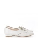 FLORES - buty na płaskim obcasie do ćwiczeń tanecznych, kremowe