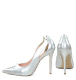 RENI - Srebrne szpilki licowe z wycięciami - obrazek 5