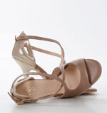 ABELLA - Brązowo-złote sandałki do tańca - obrazek 6