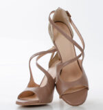 ABELLA - Brązowo-złote sandałki do tańca - obrazek 5