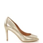 GABRIELLE - Złote szpilki open toe