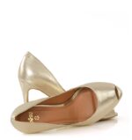 GABRIELLE - Złote szpilki open toe - obrazek 4