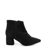 VERA - Czarne botki na grubym słupku