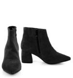 VERA - Czarne botki na grubym słupku - obrazek 3