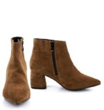 VERA - brązowe botki na grubym słupku - obrazek 3