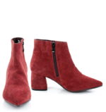 VERA - Czerwone botki na grubym słupku - obrazek 3