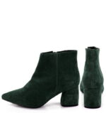 VERA - Ciemno zielone botki na grubym słupku - obrazek 4