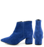 VERA - Niebieskie botki na grubym słupku - obrazek 4