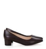 WERONICA - ciemno brązowe czółenka na niskim obcasie