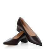 WERONICA - ciemno brązowe czółenka na niskim obcasie - obrazek 5