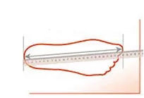 Pomiar długości stopy – odczyt z kartki